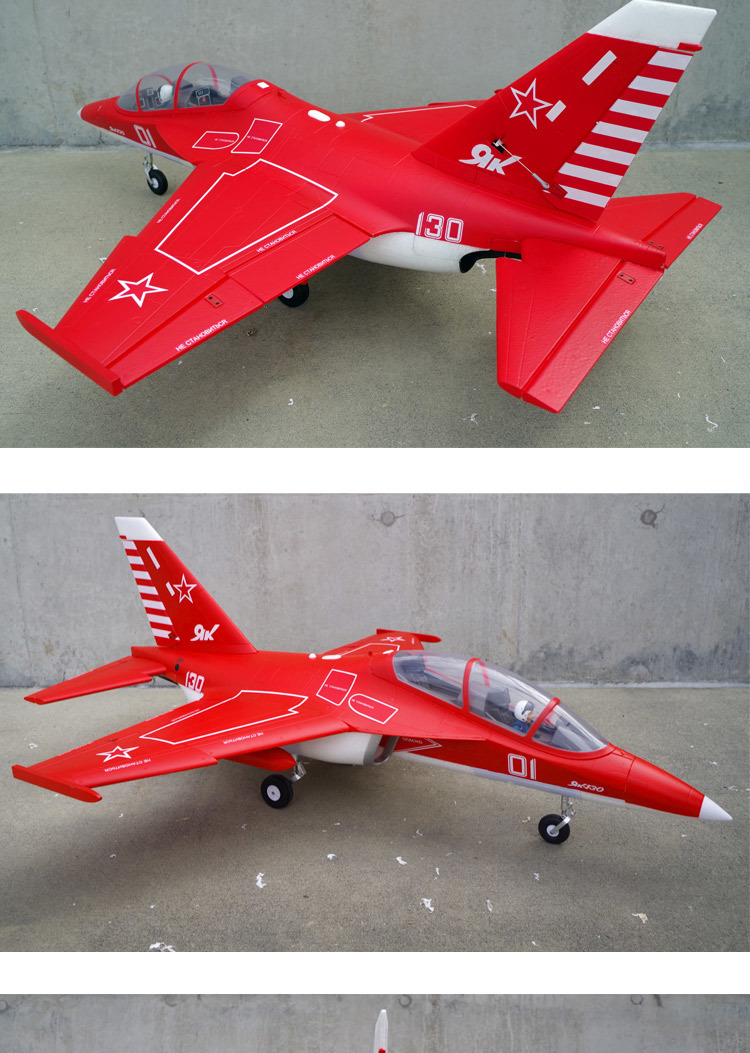 Red FMS YAK 130 V2 70MM JET PNP RC Airplane