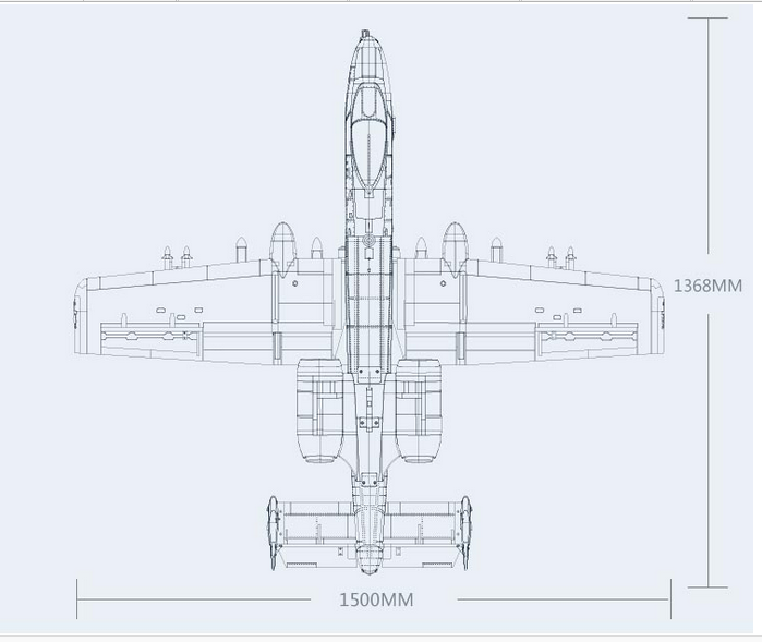 FMS A-10 Thunderbolt II Twin 70mm EDF RC Jet PNP