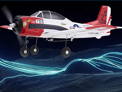 FMS T-28 410mm RTF Red Airplane