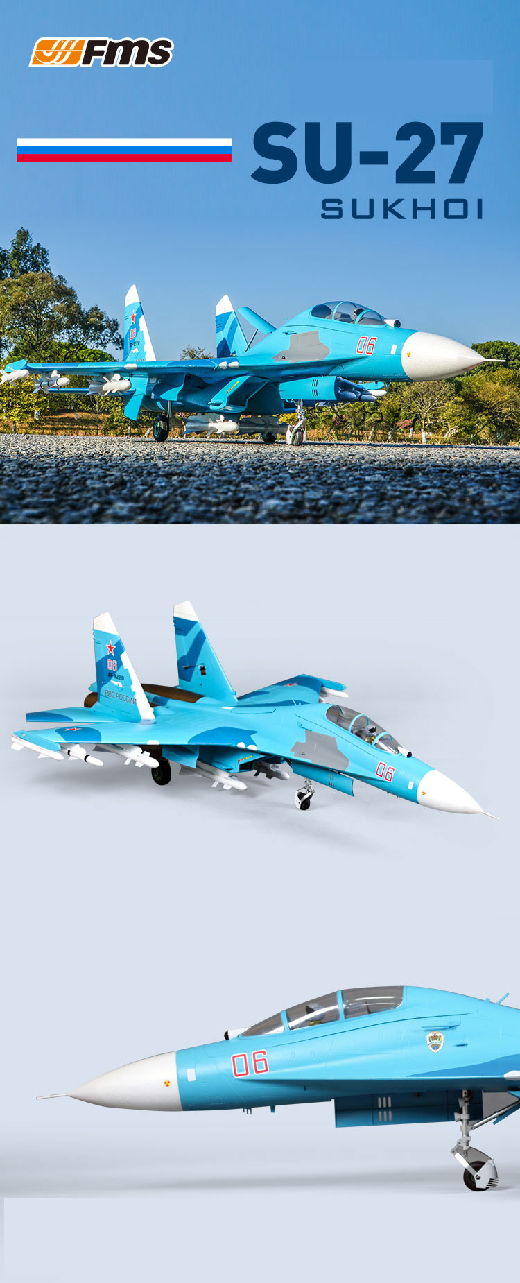 FMS Su27 70mm Rc JET